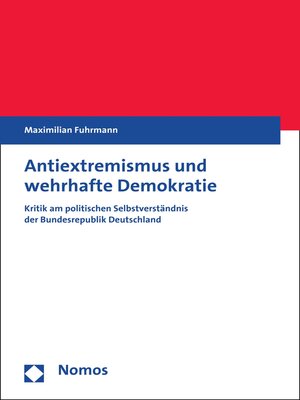 cover image of Antiextremismus und wehrhafte Demokratie
